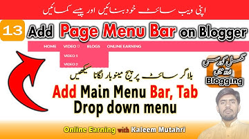How to create drop down menu & Add menu bar in blogger - Create menu & submenu in blogger 2023