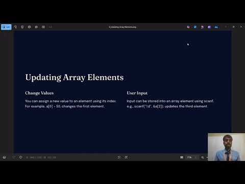ppt on arrays in c   Roll no 24BTH031 at gnsu