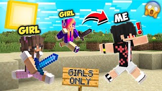 I Secretly Joined GIRLS ONLY Server as GIRL in Minecraft!