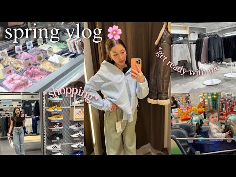 spring vlog 💐: shopping, facem paste, grwm
