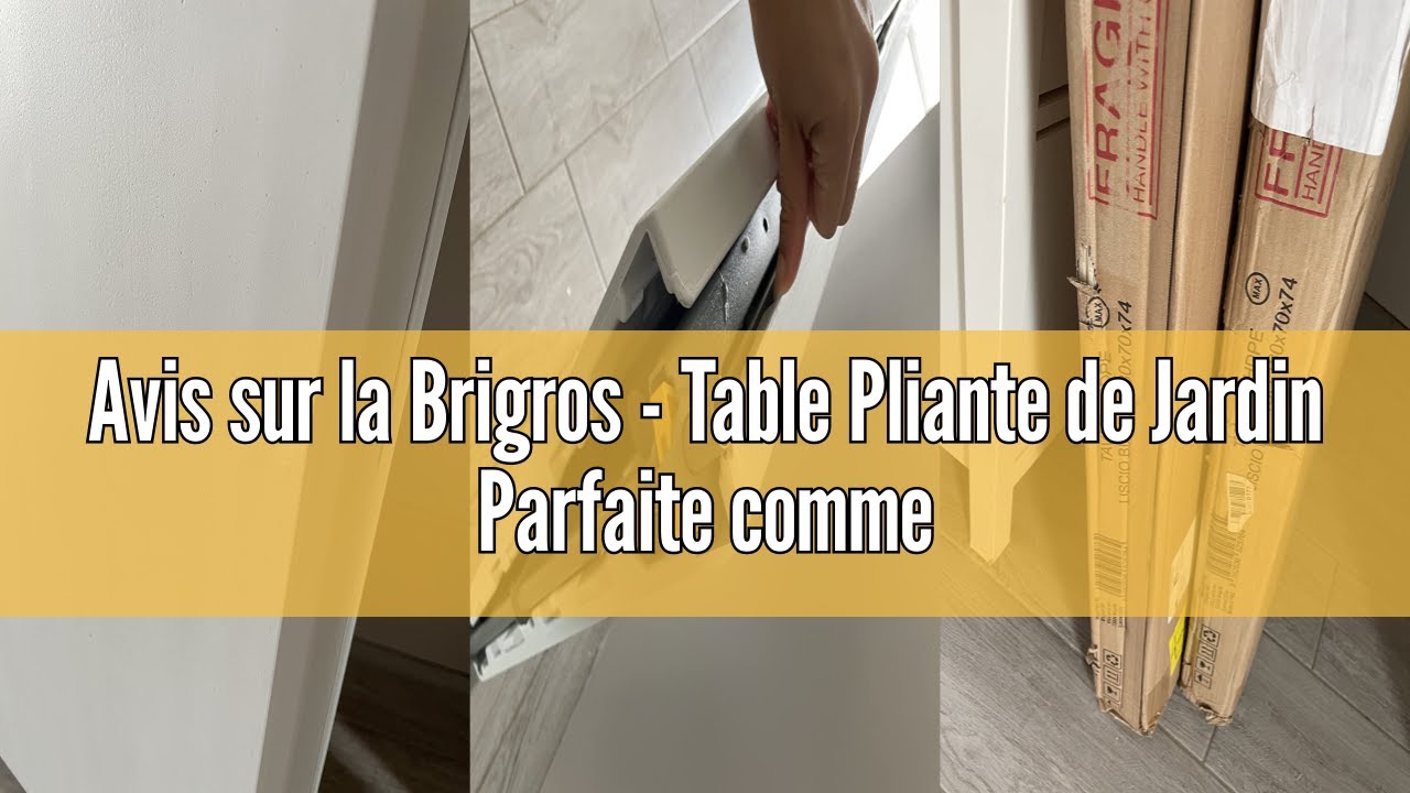 Avis sur la Brigros - Table Pliante de Jardin Parfaite comme Table de