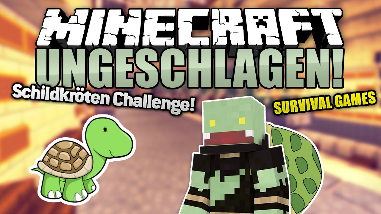 Schildkröten Challenge - Nur schleichen xD! - Minecraft UNGESCHLAGEN #82 Survival Games | ungespielt gommehd bedwars