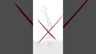 Mistake When Drawing Knees - Quick Art Tips #art #sketch #shorts #tutorial #drawingtutorial #anime