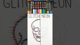 How to Draw  NEON Skull , Drawing and Coloring for Kids | #drawing #painting #skull #neon #shorts
