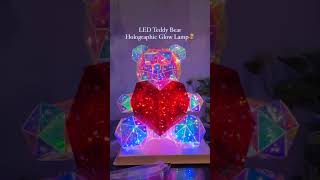LED Teddy Bear Holographic Glow Lamp