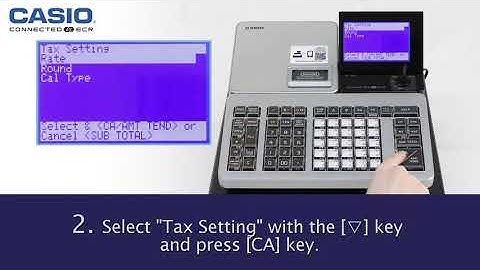 Casio POS Cash Register App Change TAX Rate - SRS500 SRS4000 SRC550 SRC4500