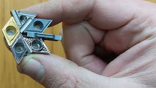 : Cool! How those carbide inserts work when turning metal