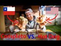 Chilean FOOD VS. American FOOD | Completos vs. Hot Dogs