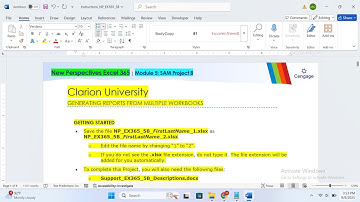 New Perspectives Excel 365  Module 5 SAM Project B Clarion University | NP_EX365_5B