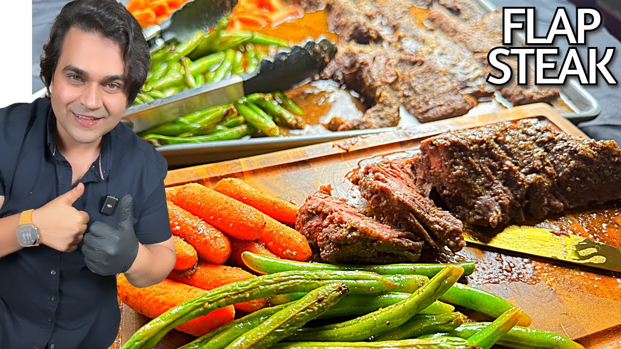 Butter Garlic Flap Steak On A Sheet Pan - YouTube