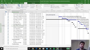 Asignar y crear recursos, gantt de seguimiento y curva s en project