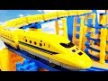 プラレール 新幹線 シンカリオン ドクターイエローに中間車両をたくさん連結! 踏切や洗車場、跳ね橋を通過! タワーのコースでじこはおこるさ E3とクロス合体! hifumitoy