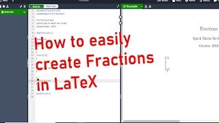 How to create Fractions in LaTeX/Overleaf screenshot 5