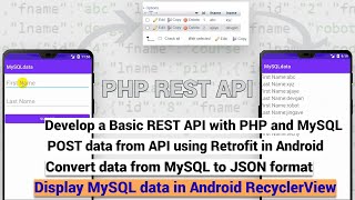 Android Studio | Json Parsing | Retrofit | Display Mysql Records In Android Recyclerview