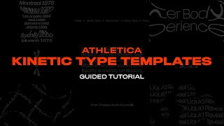 Athletica Kinetic Typography ae Templates  Guided Tutorial