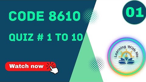 AIOU Quiz 8610😀 With Correct Answers Part 1 ||Solved quiz of 8610 || @mashaliqbalofficial06