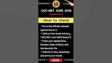 UGC NET result 2025 | How to Check NET result | NET exam june result #ugcnet #netresults #examupdate