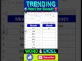 Auto Month Name Update In Excel #exceltips #shorts #excel #exceltutorial
