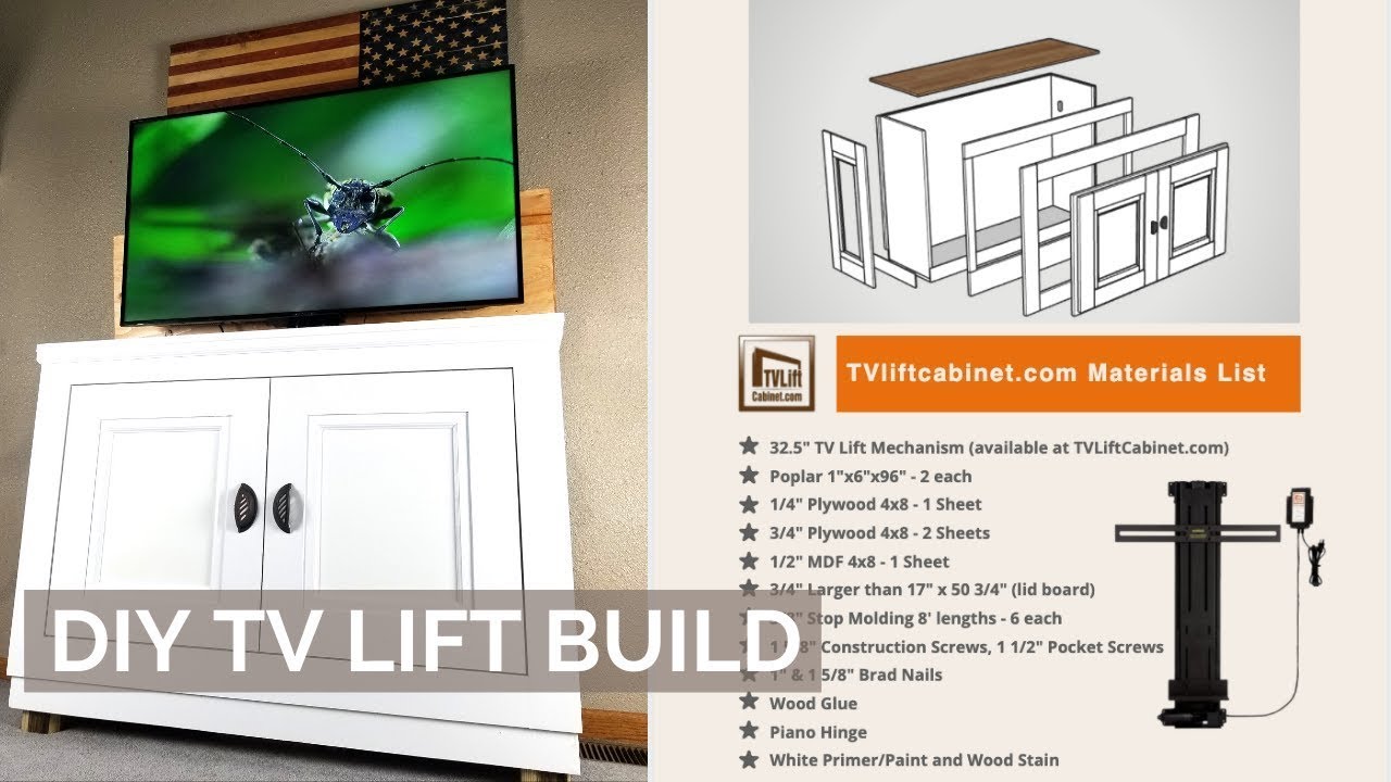 How To Build A Diy Tv Lift Cabinet By Tvliftcabinet Com