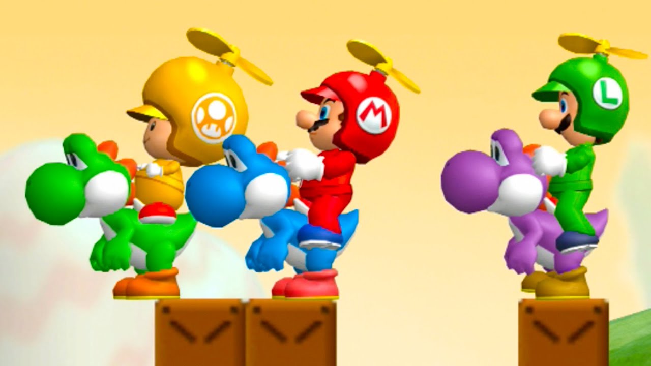 New Super Mario Bros. Wii – 3-4 Players Walkthrough Co-Op Full