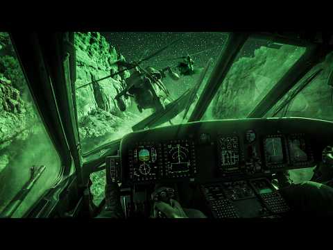 Flying a Black Hawk at Night With NVGs