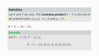 MATH0007 video 4: Cartesian products