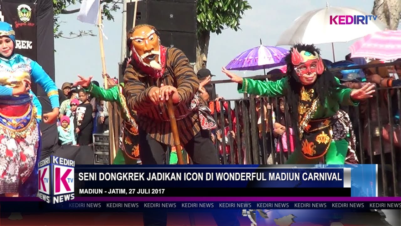 SENI DONGKREK JADIKAN ICON DI WONDERFUL MADIUN CARNIVAL - YouTube