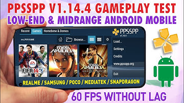 PPSSPP  v1.14.4 | Multiple Gameplay test on Android low end & Midrange | 60FPS best setting