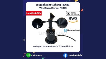 Wind Speed Sensor เซนเซอร์ วัดความเร็วลม ระบบ RS485 ส่งข้อมูลเข้า Home Assistant ได้