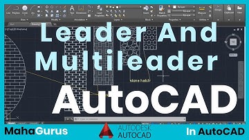 AutoCAD Leader and Multileader Object- Leader and Multileader Autocad Tutorial