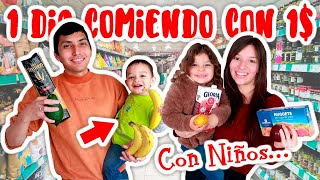 UN DIA COMIENDO POR 1$ EN PERÚ (2019) *con niños* | Alfredo y Bárbara