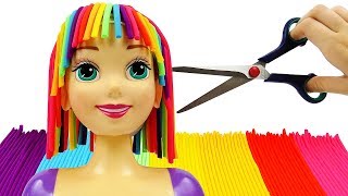 Play Doh Прическа для Принцессы Диснея Рапунцель. Салон красоты. Поделки из пластилина для детей Play Doh Прическа для Принцессы Диснея Рапунцель. Салон красоты. Поделки из пластилина для детей