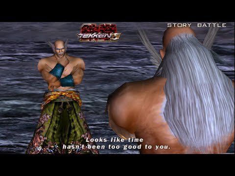 Tekken 5 Dark Resurrection - HEIHACHI MISHIMA Story Battle Mod - PPSSPP Android Game play