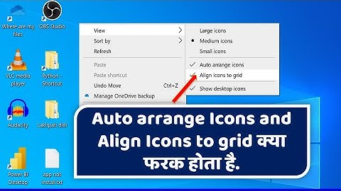 How to arrange and align desktop icon| What is auto arrange & align icons  on desktop #desktop