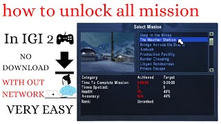 How to all mission unlock in igi 2\ Gaming tiks screenshot 5