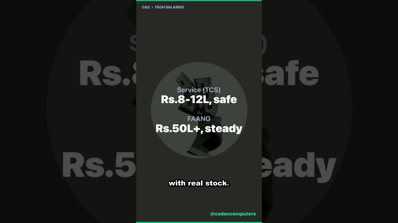 Startup vs FAANG vs TCS — where are they in 5 years? #shorts