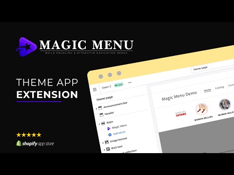 Install Magic Menu with Theme App Extension | Magic Menu