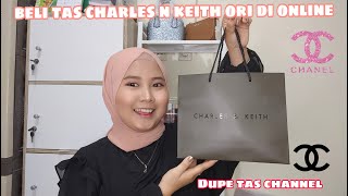 BANDINGIN TAS CHARLES N KEITH 1JUTA VS 100RIBU DI SHOPEE !!!