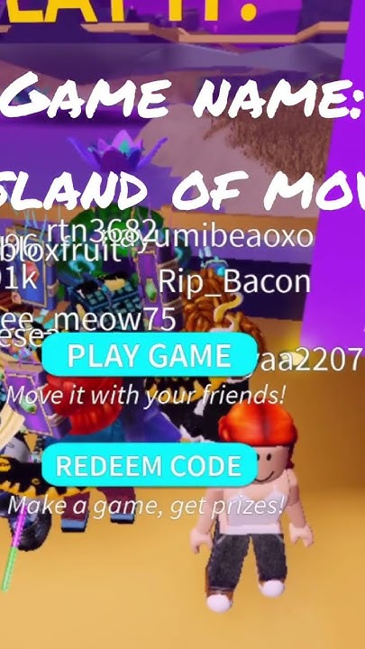 Redeem code for island of move|#roblox #reedemcode - YouTube