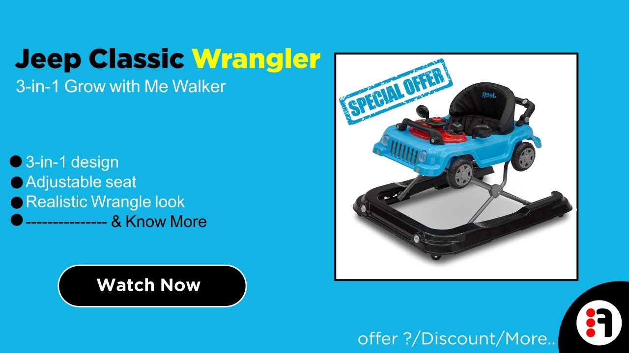 J is for Jeep Classic Wrangler | Review, 3-in-1 Grow with Me Baby Walker @  Best Price in India - YouTube