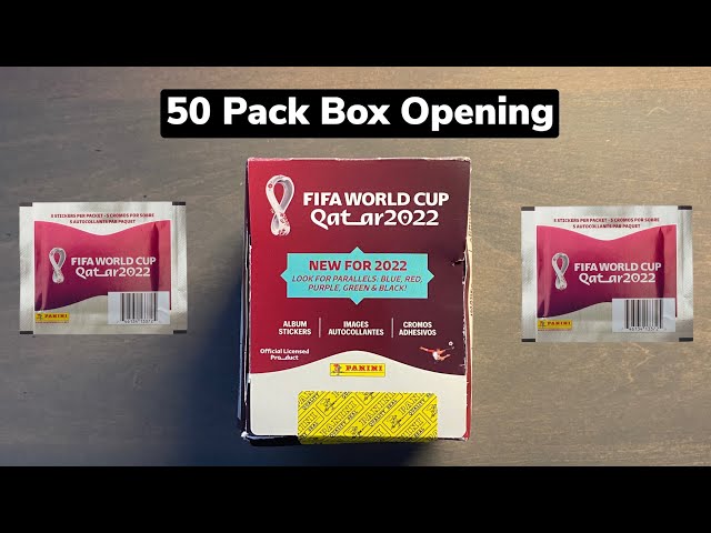 2022 Panini World Cup Soccer 50-Pack Sticker Box