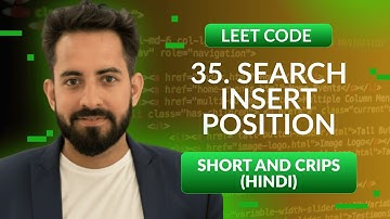 Leetcode 35. Search Insert Position | Hindi | Python | Leetcode | Optimized way
