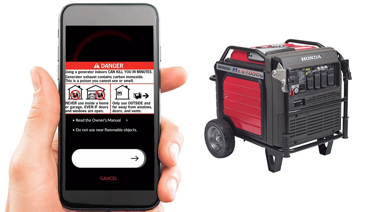 Honda EU7000ISNAN EU7000iS - 5500 Watt Electric Start Portable Inverter Generator w/ Bluetooth® CO-MINDER™ 49-State