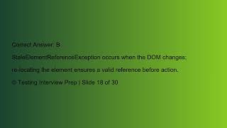 Selenium + Java Advanced Interview Q&A – Part 1 Explanations for Experienced QA Automation Engineers