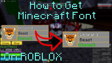 How to get MINECRAFT Text Font on Roblox | Blox Fruits