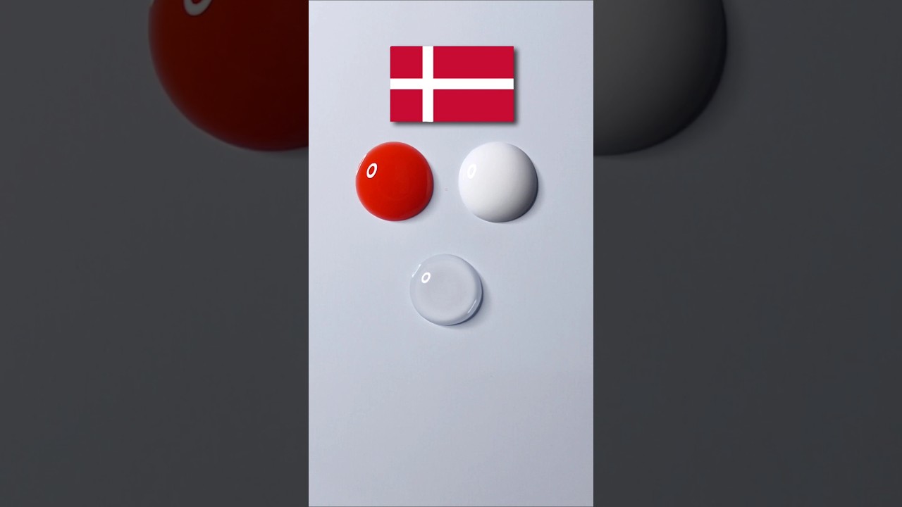 Which color do we get by mixing Denmark Flag 🇩🇰| Color Mixing 