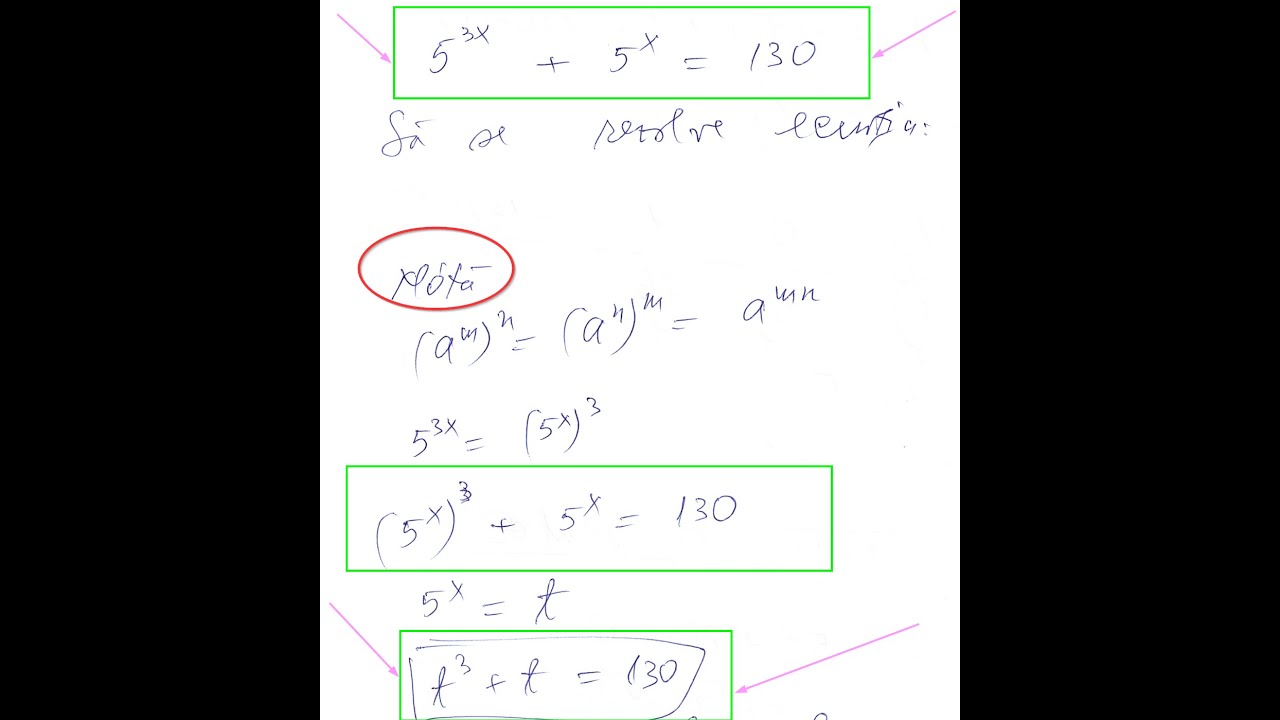 Exponential equation - E 10 - YouTube