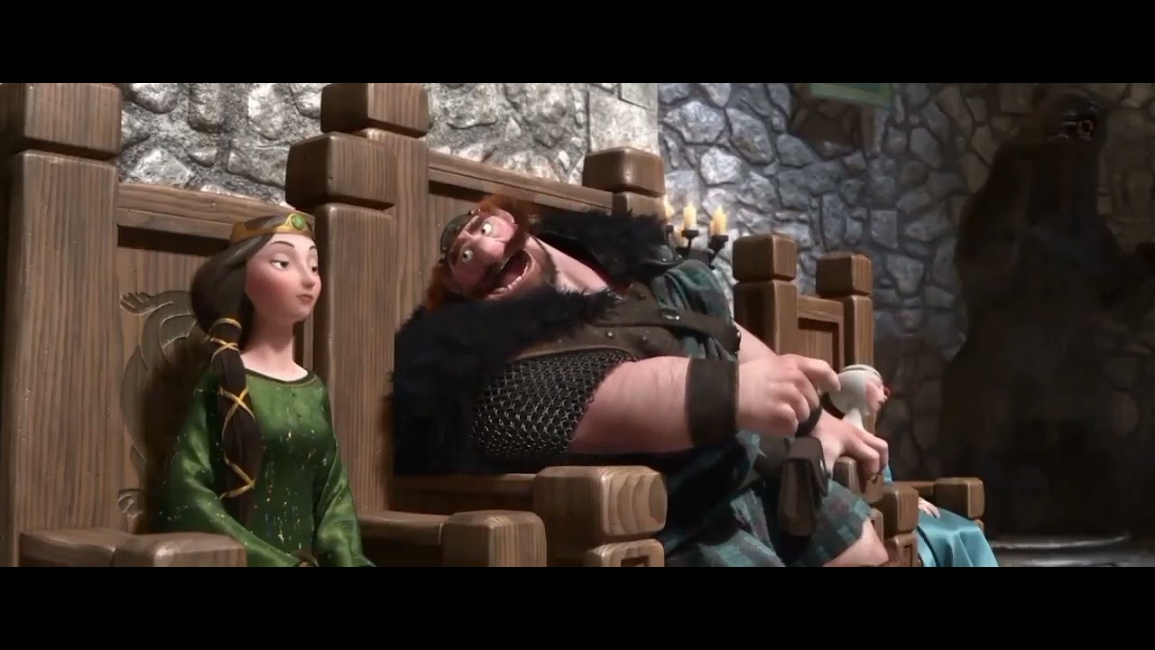 DISNEY P.I.X.A.R. {BRAVE} (2012) ["The Fighting Scottish Brawl Battle"] Crossover Scene (My Version)