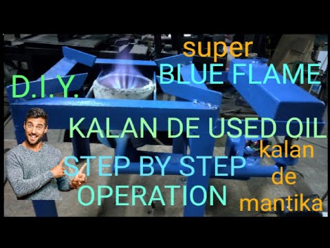 BLUE FLAME!used oil burner stove/step by step tutorial how to operate ...