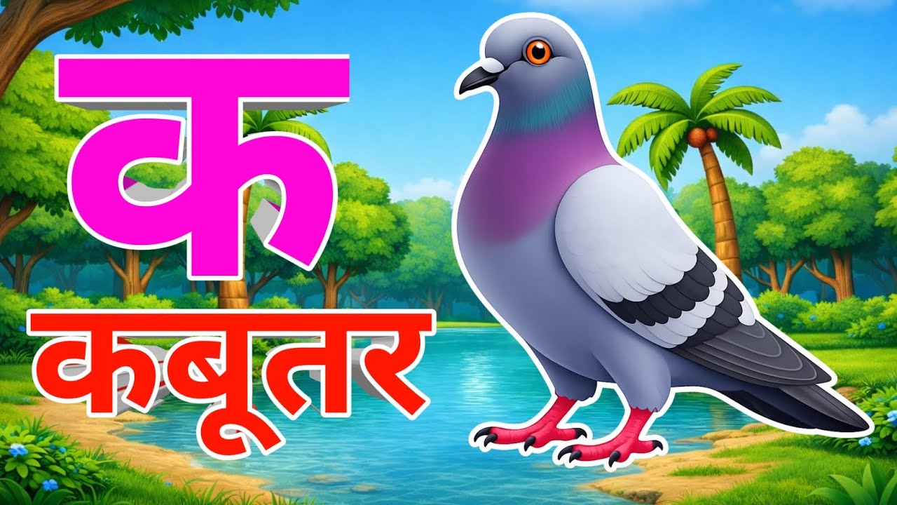 क कबूतर 🕊️ | Kids Learning Alphabet | 3D Cartoon Hindi | ABC Hindi Rhymes